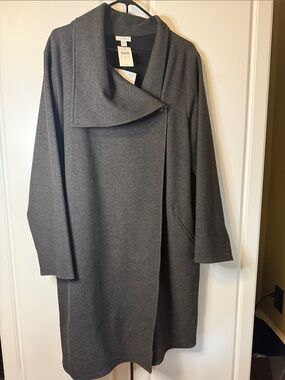 J Jill Pure Jill Charcoal Gray Coat/Cardigan  XL